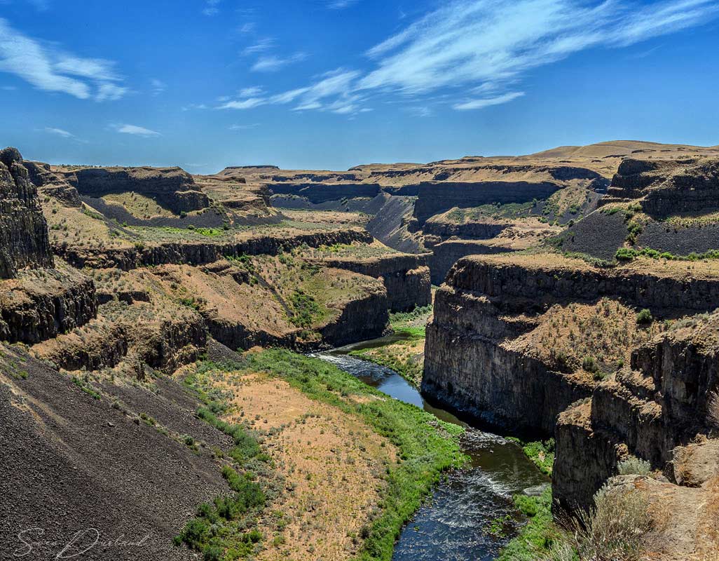 Winding river gorge in the Palouse