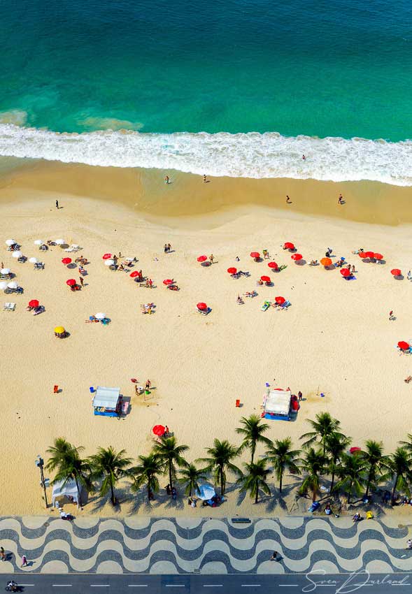 Copacabana Beach aerial view