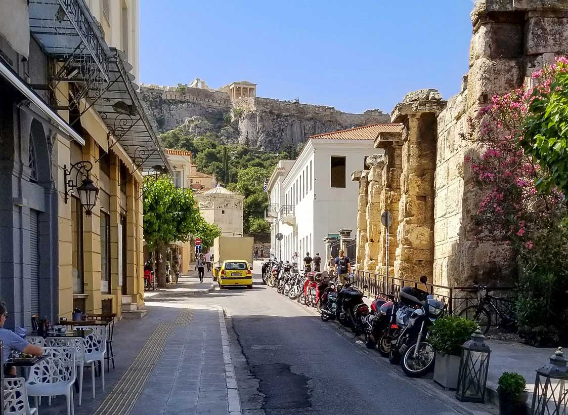 Athens with Acropolis in view