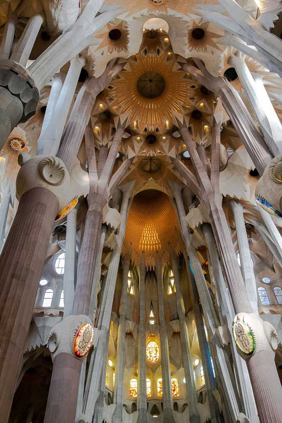 ceiling art of Sagrada Familia