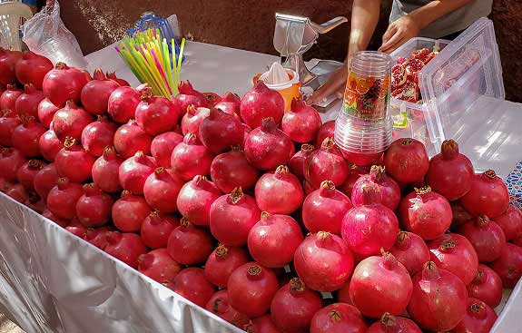 pomegranates in Marrakech