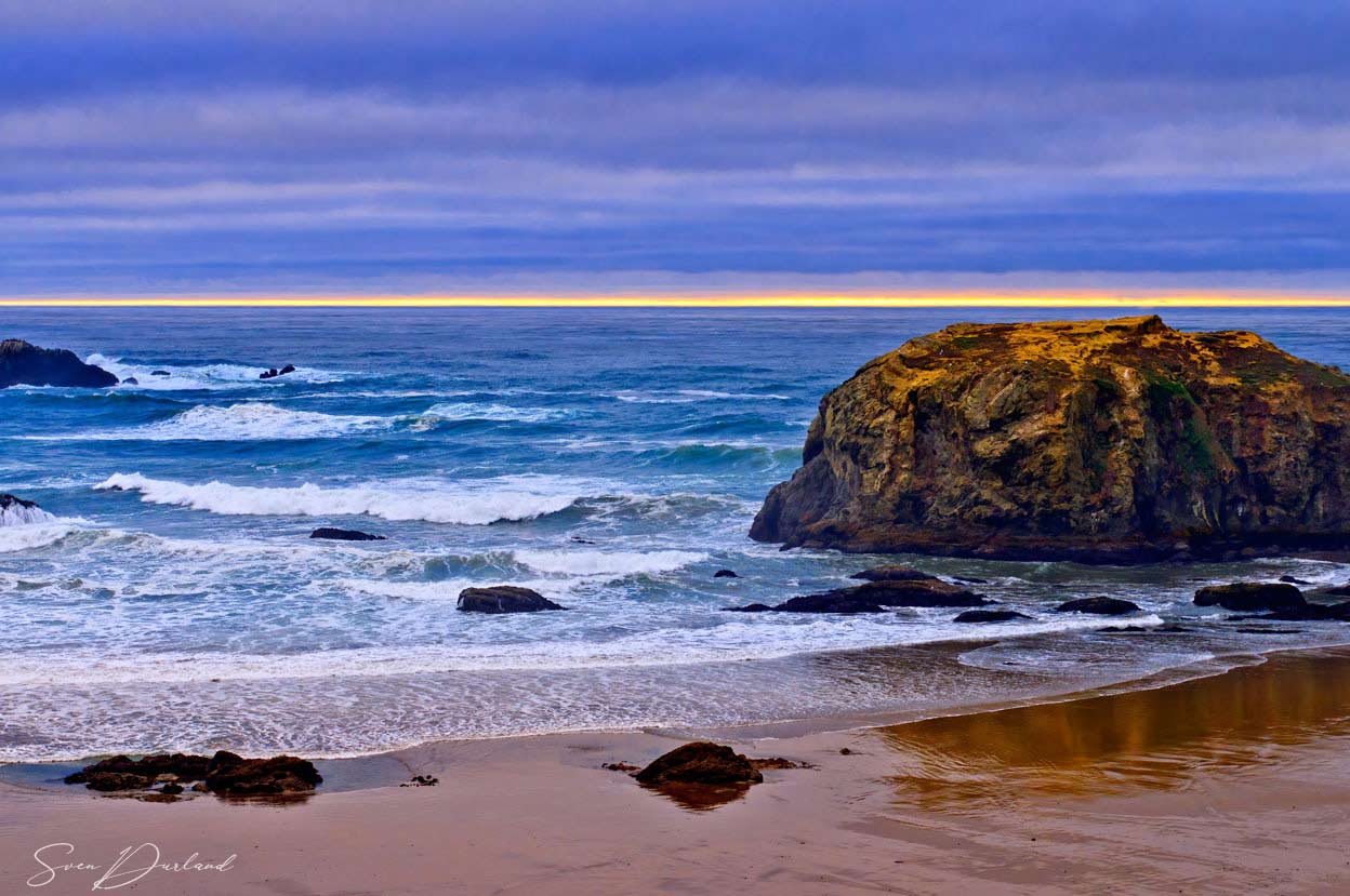 Striking "thin" sunset near Bandon